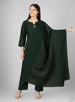 H A Enterprise Women Kurta Pant Dupatta Set