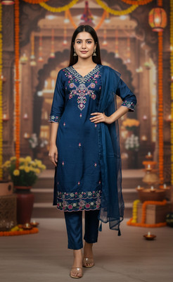 Trijal Fab Women Kurta Pant Dupatta Set