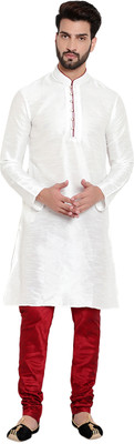 HUZUR Men Kurta Churidar Set