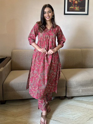 Janasya Women Kurta Pant Set