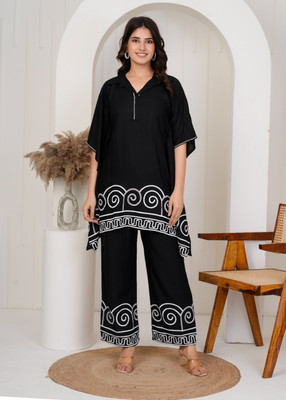 Kiaaron Women Kaftan Palazzo Set