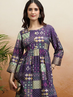 Vishudh Women Ethnic Top Palazzo Set