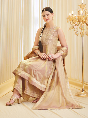 MOKOSH Women Kurta Palazzo Dupatta Set