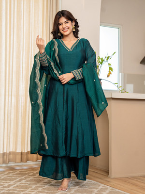 Yufta Women Kurta Palazzo Dupatta Set