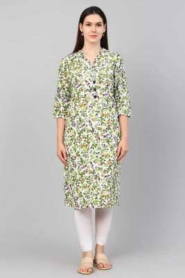 UBH Women Floral Print, Printed A-line Kurta(Multicolor)