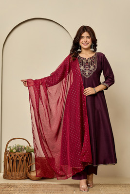 SUAAC Women Kurta Palazzo Dupatta Set