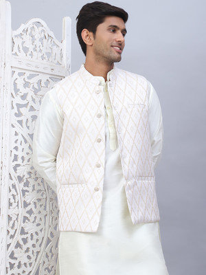Jompers Men Kurta Pyjama Ethnic Jacket Set