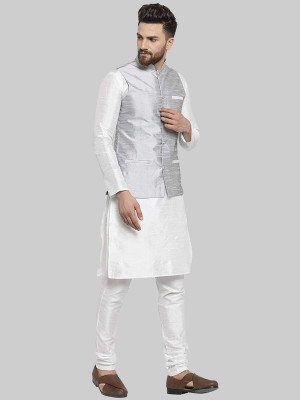 Royal Kurta Men Kurta Churidar Ethnic Jacket Set