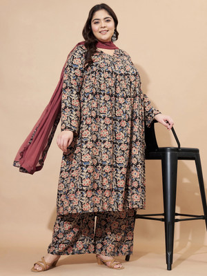 VBUYZ Women Kurta Palazzo Dupatta Set