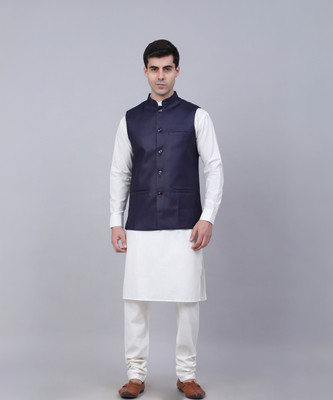 Jompers Men Kurta Pyjama Ethnic Jacket Set