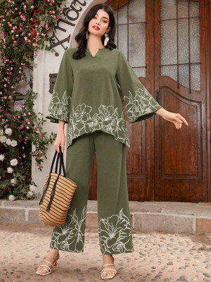 Panchiraj Women Crop Top Palazzo Set