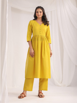 Janasya Women Kurta Pant Set