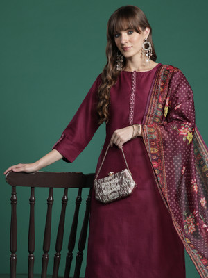 Indo Era Women Kurta Pant Dupatta Set