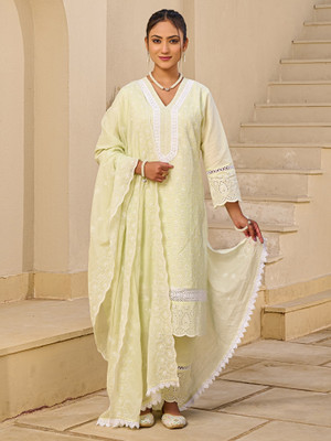 Indo Era Women Kurta Pant Dupatta Set