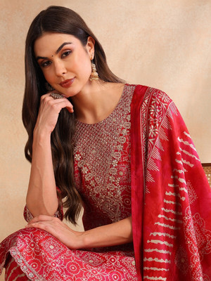 AHIKA Women Kurta Pant Dupatta Set