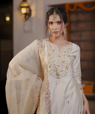 Indo Era Women Kurta Pant Dupatta Set