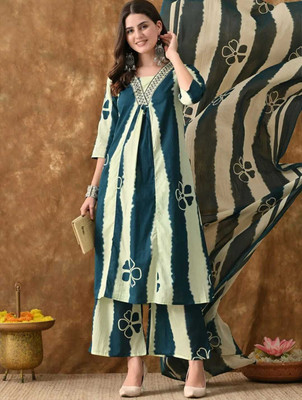 upsara fashion Women Kurta Palazzo Dupatta Set