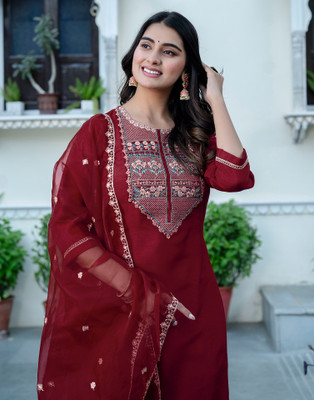 Samah Women Kurta Pant Dupatta Set