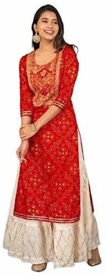 Sanganeri Mart Women Kurti Palazzo Set