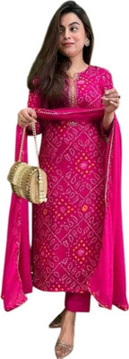 HouseOfCommon Women Kurti Pant Attached Dupatta Set