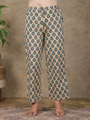 Aramya Comfort Fit Women Beige Trousers