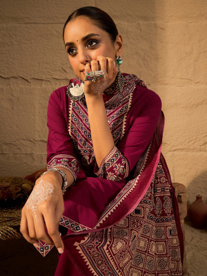 Indo Era Women Kurta Pant Dupatta Set