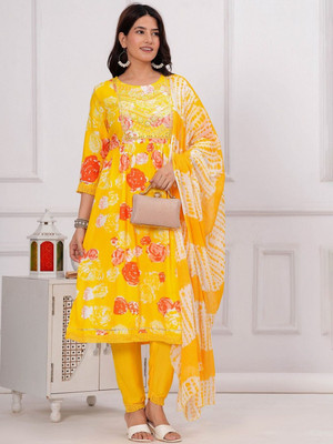 Mauka Embroidered Kurta, Trouser/Pant & Dupatta Set