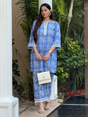 Janasya Women Kurti Pant Set