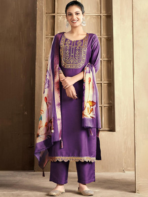 pinfit Women Ethnic Top Pant Dupatta Set