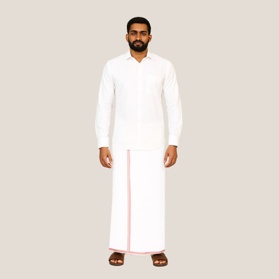 kkv Men Shirt Dhoti Set