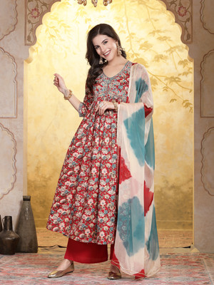Stylum Women Kurta Palazzo Dupatta Set