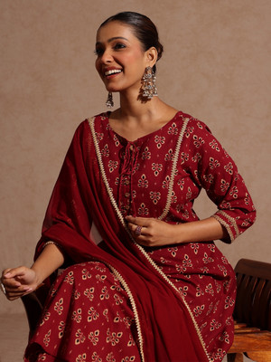 Janasya Women Kurti Pant Dupatta Set