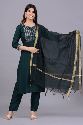 Karwasara comfortwear Women Kurta Pant Dupatta Set