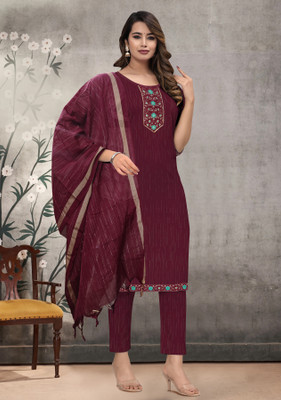 NoizFashion Women Kurti Pyjama Dupatta Set