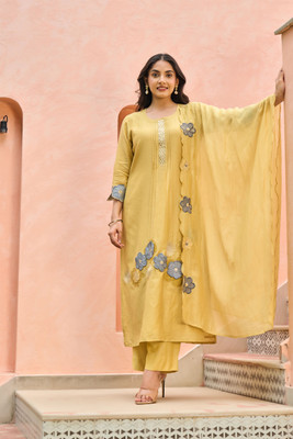 WOOMN Women Kurta Pant Attached Dupatta Set