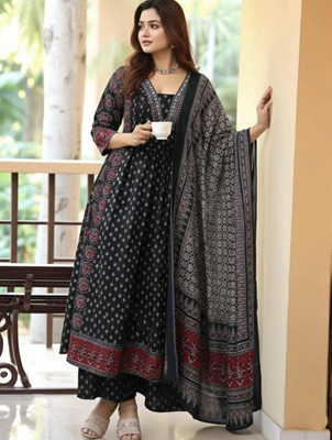 JODAA Women Kurta Palazzo Attached Dupatta Set