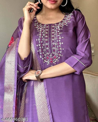 jiya textiles Women Ethnic Top Pant Dupatta Set