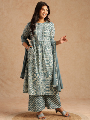 VBUYZ Women Kurta Palazzo Dupatta Set