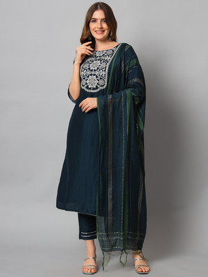 VredeVogel Women Kurti Pant Dupatta Set