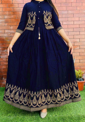 RIXRY Women Kurti Ethnic Jacket Set