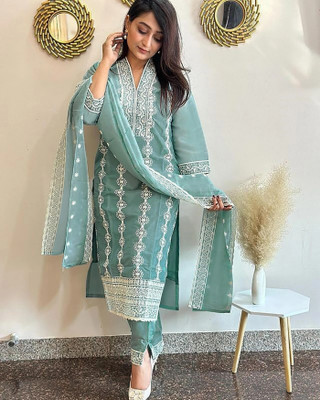 Trijal Fab Women Kurti Pant Dupatta Set