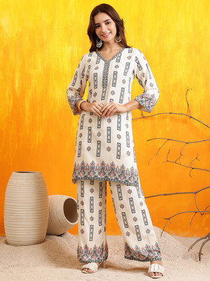 berrylicious Women Ethnic Top Palazzo Set
