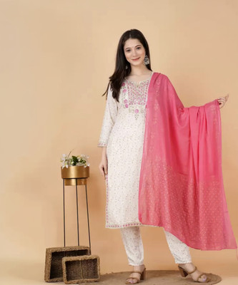 IKLO Women Kurti Pant Dupatta Set