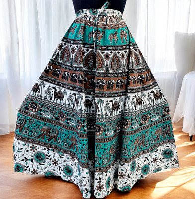 MF CREATION Printed Women Flared Multicolor Skirt