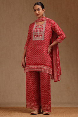 soch Women Kurta Palazzo Attached Dupatta Set