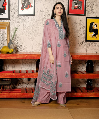 Divastri Women Kurta Pant Attached Dupatta Set