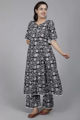 RAHABFAB Women Kurta Palazzo Set