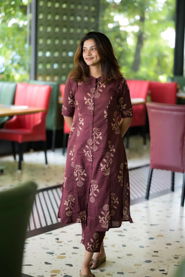 SKYDYEING Women Kurta Palazzo Set