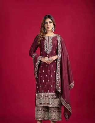 AMALAK Women Kurta Pant Dupatta Set