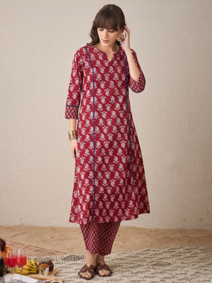 Indo Era Women Kurta Pant Set